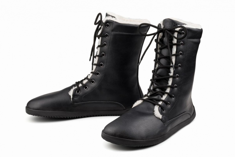 Bottes D'hiver Ahinsa Jaya Barefoot Noir Femme | HSW-41196869