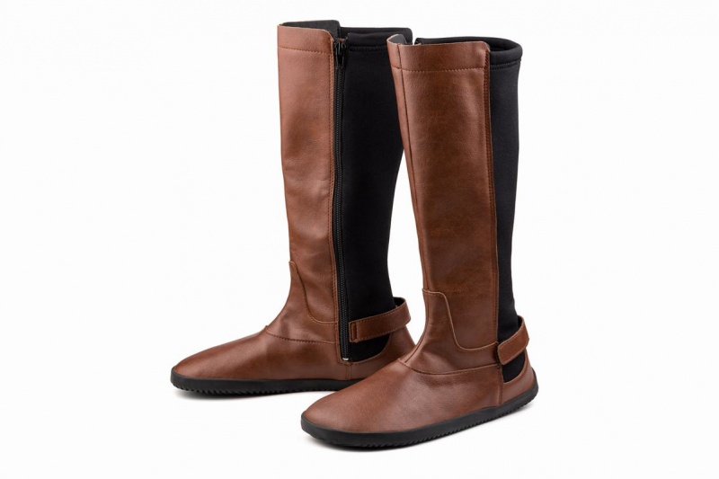 Bottes Hautes Ahinsa Barefoot Marron Femme | TFH-69817836