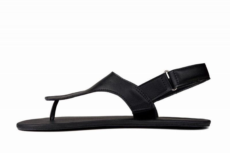 Sandales Ahinsa Simple Barefoot Noir Femme | DJZ-88706761