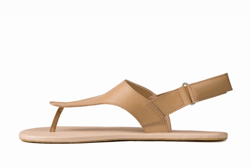 Sandales Ahinsa Simple Barefoot Beige Femme | ACJ-57839171