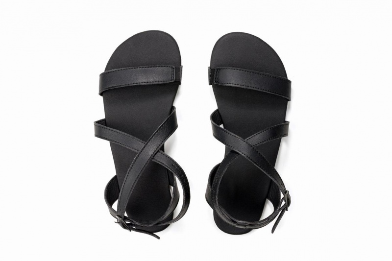 Sandales Ahinsa Hava Barefoot Noir Femme | VLP-67987480