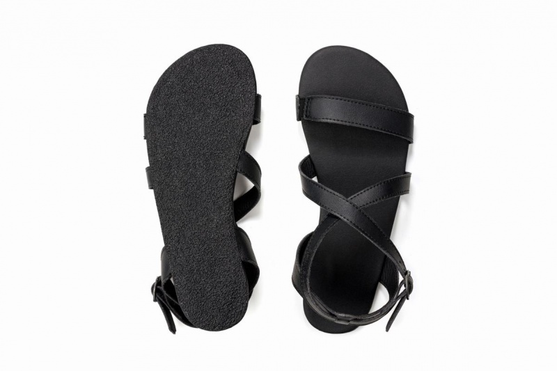 Sandales Ahinsa Hava Barefoot Noir Femme | VLP-67987480