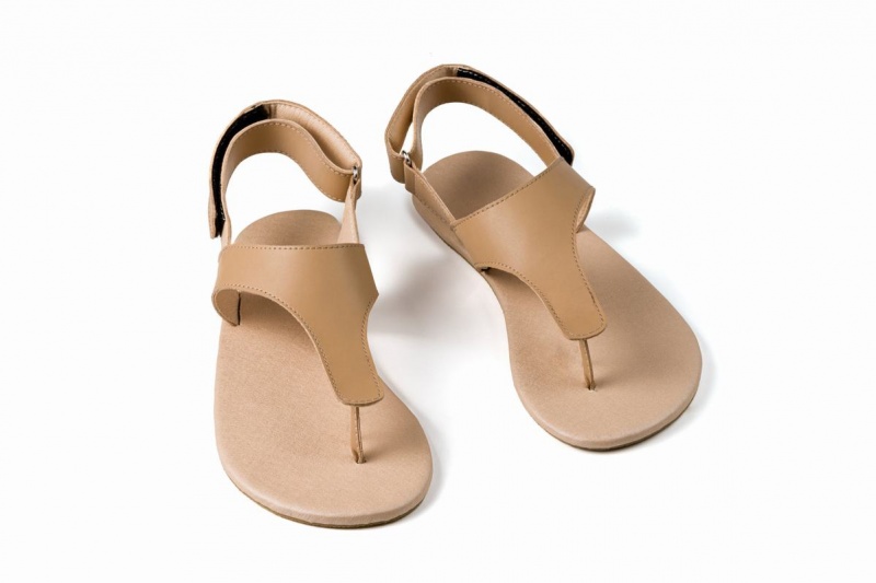 Sandales Ahinsa Simple Barefoot Beige Femme | ACJ-57839171