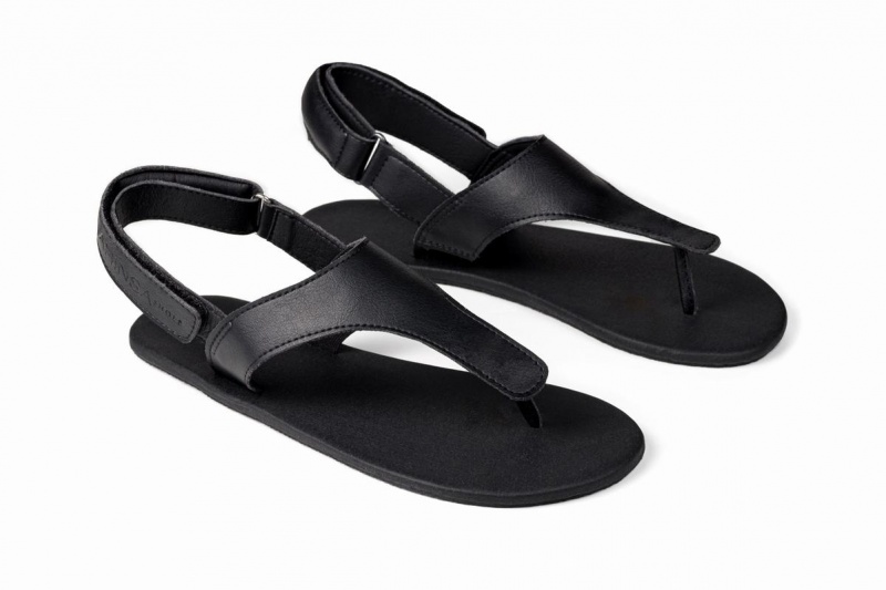 Sandales Ahinsa Simple Barefoot Noir Femme | DJZ-88706761