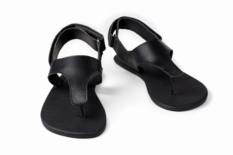 Sandales Ahinsa Simple Barefoot Noir Femme | DJZ-88706761