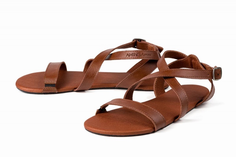 Sandales Ahinsa Hava Barefoot Marron Femme | QKJ-99416580