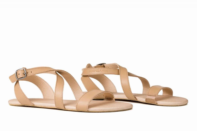 Sandales Ahinsa Hava Barefoot Beige Femme | PRJ-48619519