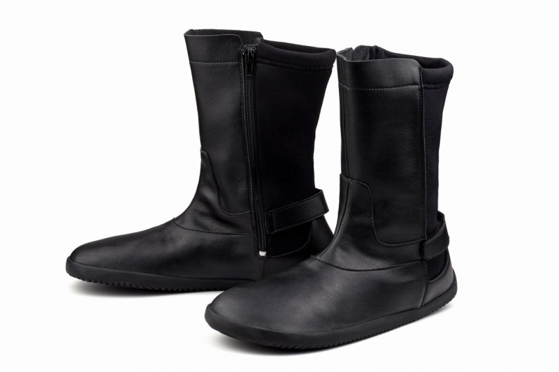 Bottes Mi-mollet Ahinsa Barefoot Noir Femme | YPL-64540974