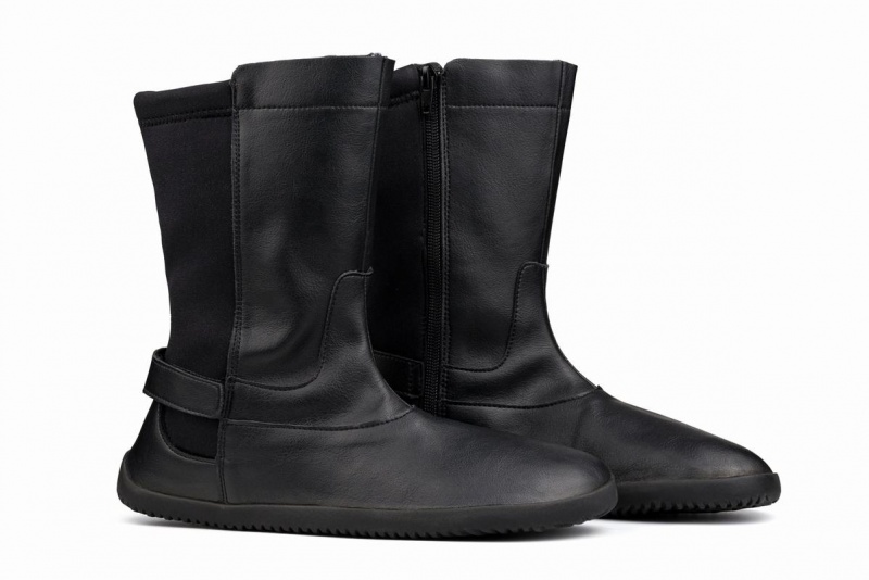 Bottes Mi-mollet Ahinsa Barefoot Noir Femme | YPL-64540974