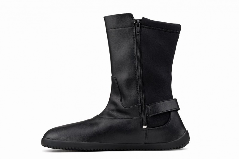 Bottes Mi-mollet Ahinsa Barefoot Noir Femme | YPL-64540974