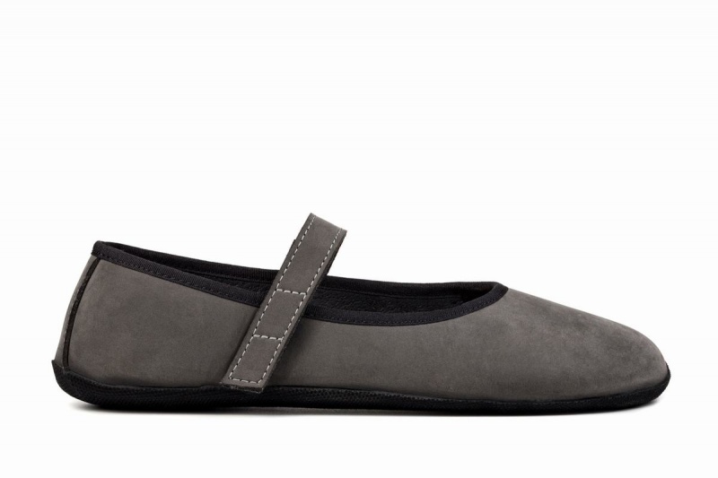 Ballerine Ahinsa Ananda Nubuck Barefoot Grise Femme | MLP-27475446