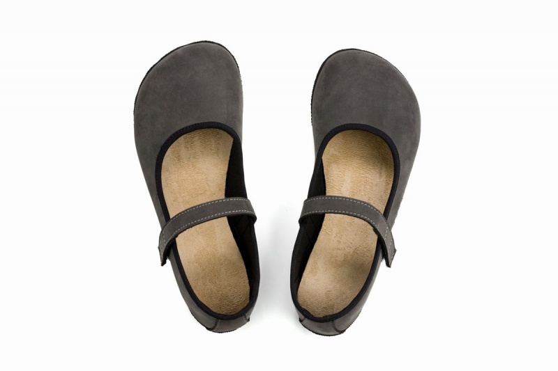 Ballerine Ahinsa Ananda Nubuck Barefoot Grise Femme | MLP-27475446