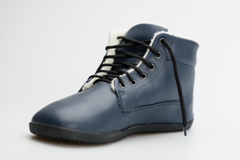 Bottines Ahinsa D'hiver Barefoot Bleu Femme | CBD-62257103