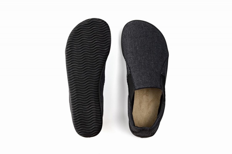 Baskets à Enfiler Ahinsa Recycled Barefoot Grise Foncé Homme | NHR-13646459