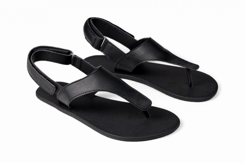 Sandales Ahinsa Simple Barefoot Noir Homme | OSO-72214941