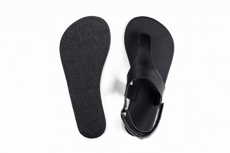 Sandales Ahinsa Simple Barefoot Noir Homme | OSO-72214941