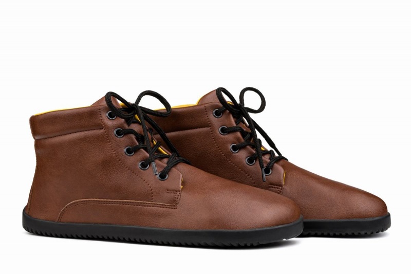 Bottines Ahinsa Sundara Barefoot Marron Clair Homme | MII-16779764