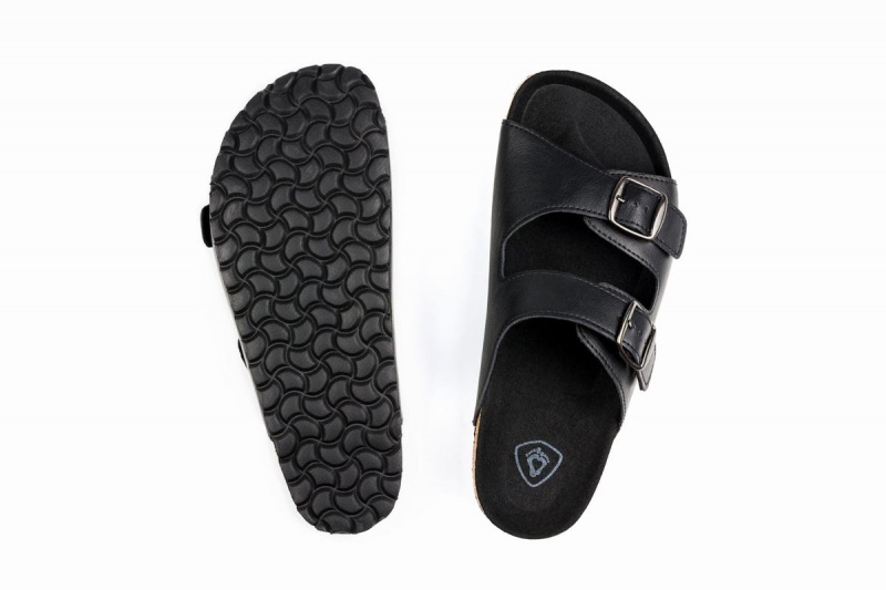 Sandales Ahinsa Barefoot Noir Homme | IRE-14386674